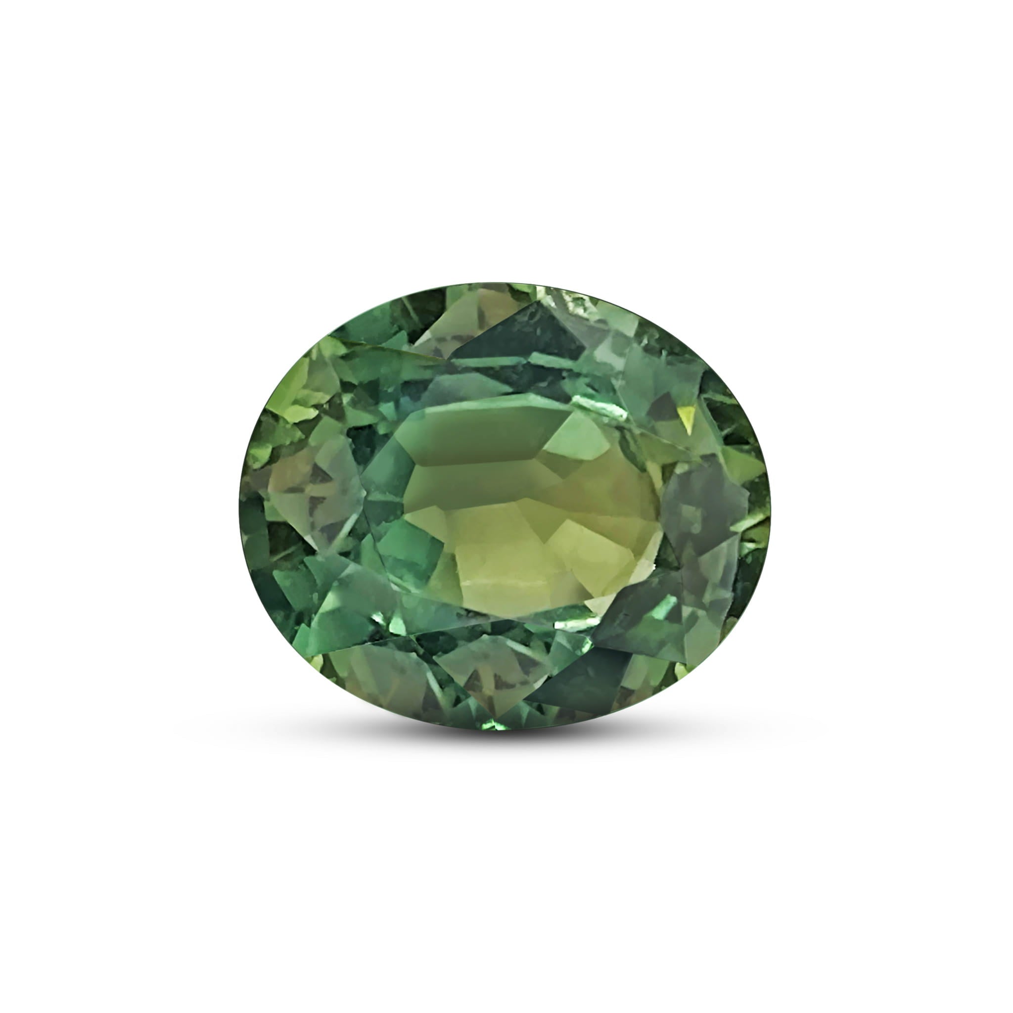 0.73 Carats - Natural Australia Heated Oval Basil Green Sapphire
