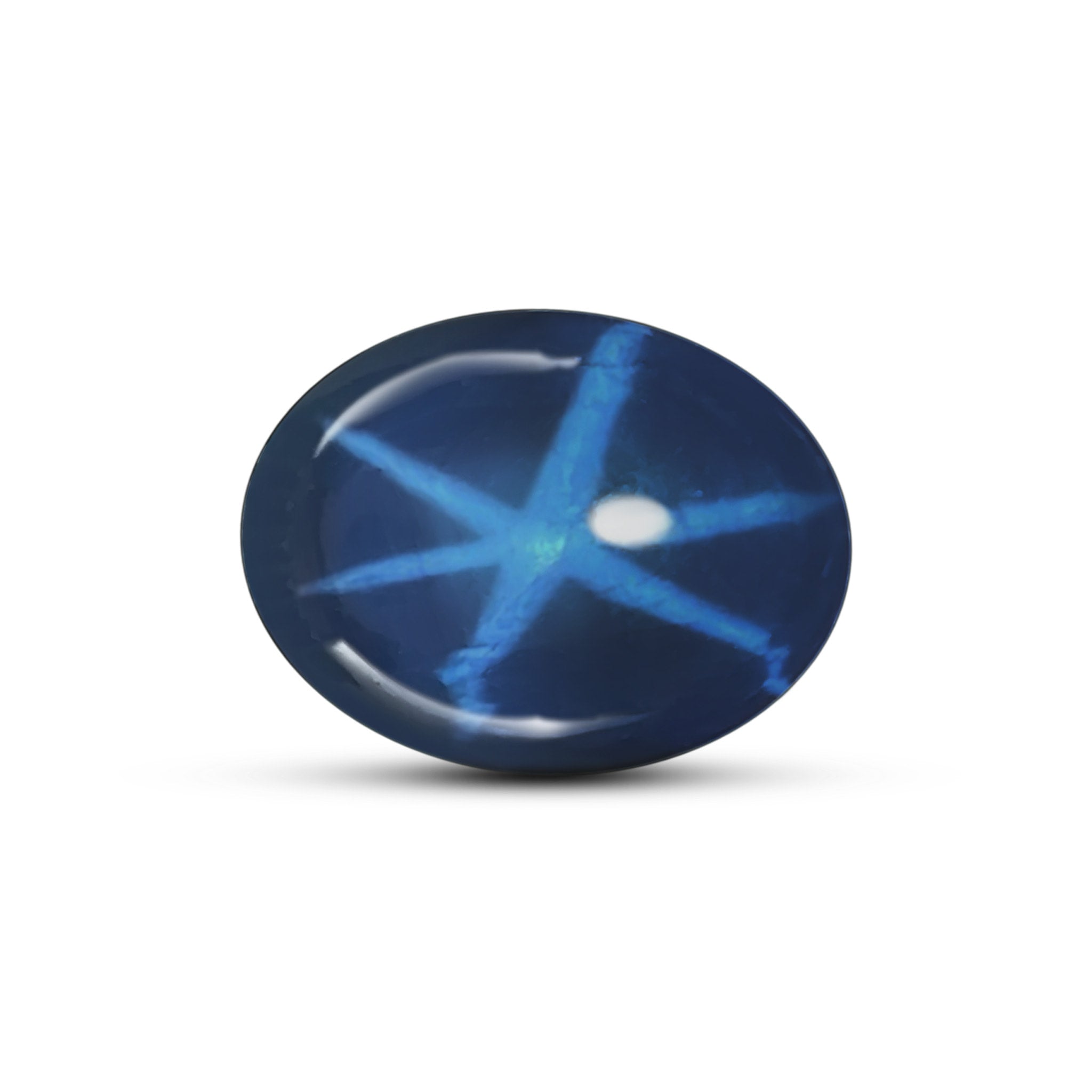 0.83 Carats - Natural Thailand Oval Cabochon Star Blue Sapphire