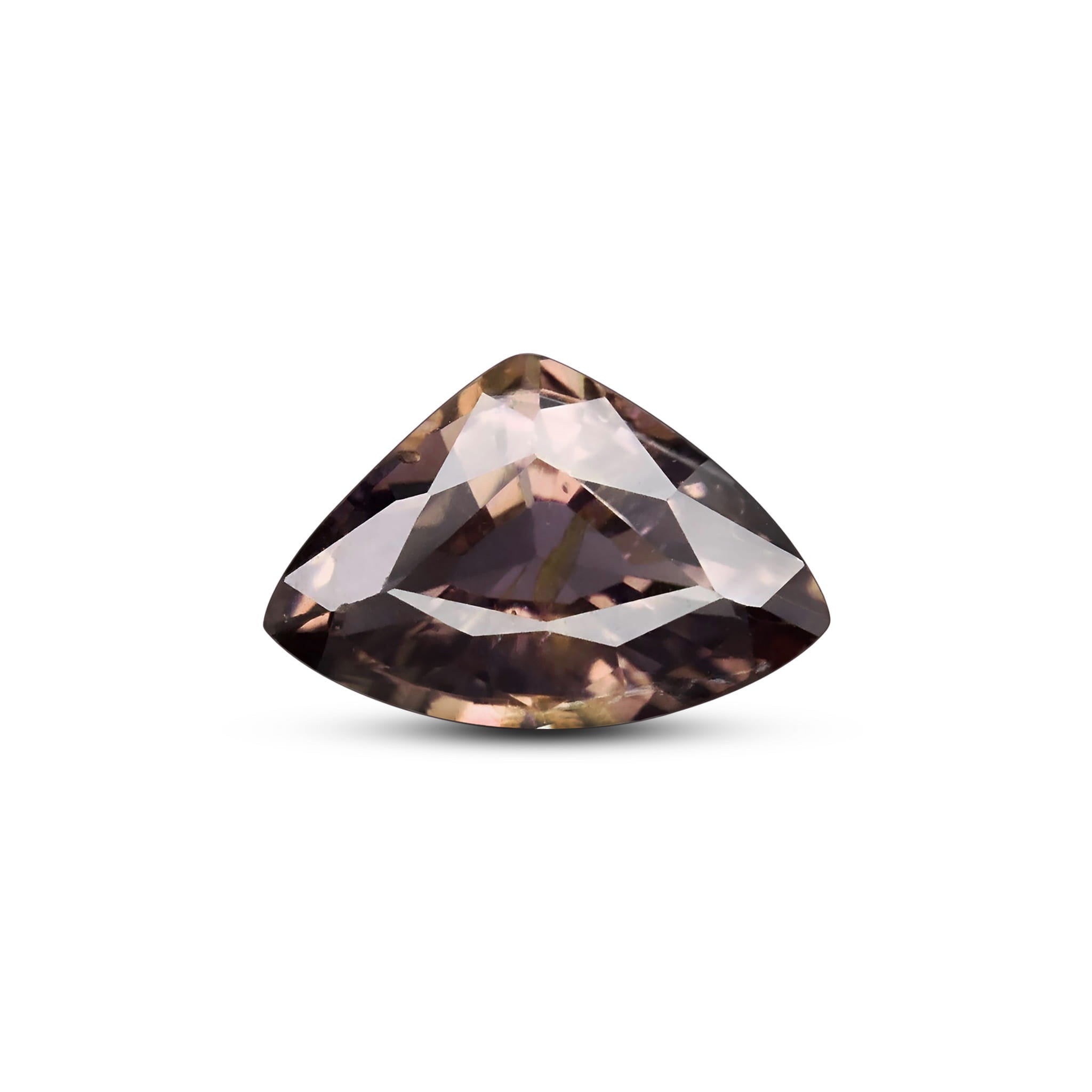 0.50 Carats - Natural Trillion Facets Purplish Brown Sapphire