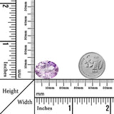 9.80 Carats - Natural Uruguay Oval Beehive Purple Amethyst