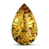 15.08 Carats - Natural Unheated Pear Beehive Brilliant Yellow Citrine