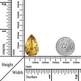 15.08 Carats - Natural Unheated Pear Beehive Brilliant Yellow Citrine