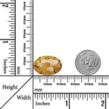 17.20 Carats - Natural Brazil Oval Beehive Medium Golden Citrine
