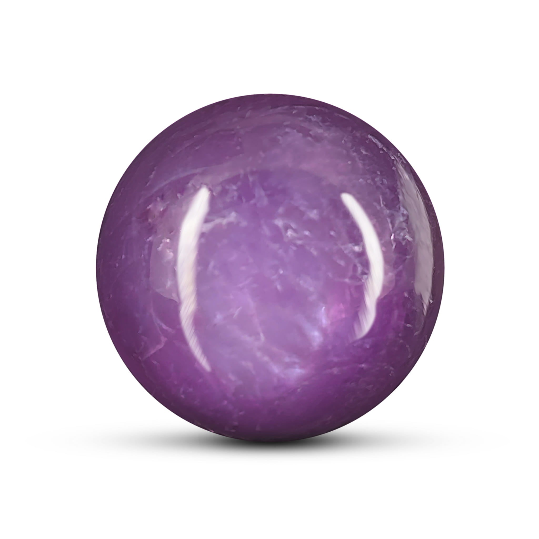 6.69 Carats - Natural Unheated Cabochon Round Reddish Purple Ruby