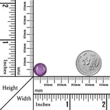 6.69 Carats - Natural Unheated Cabochon Round Reddish Purple Ruby