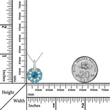 Hopefully Natural Multi London Blue Topaz Sterling Silver Necklace