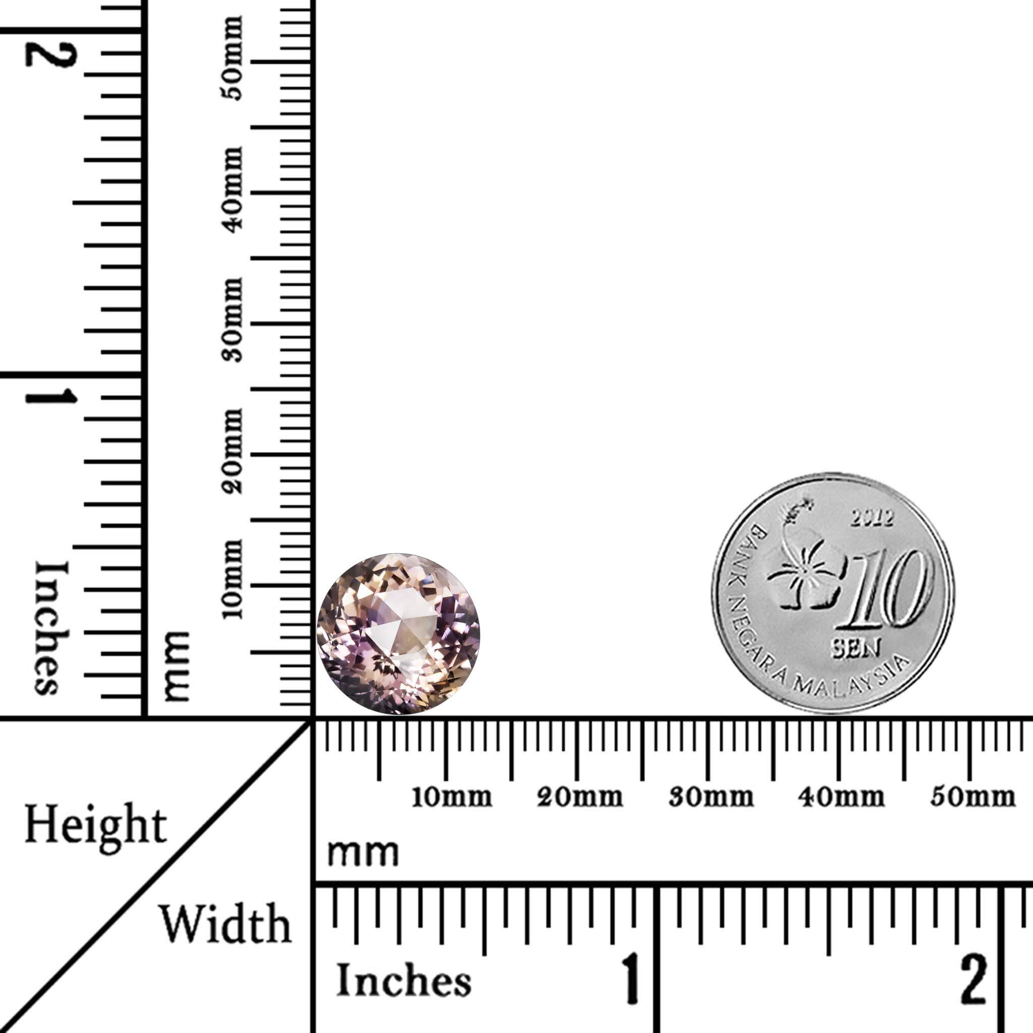 7.03 Carats - Natural Internally Flawless Yellow Purple Ametrine