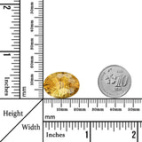 16.76 Carats - Natural Unheated Oval Beehive Golden Yellow Citrine