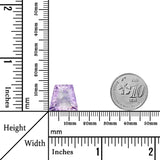 9.78 Carats - Natural Uruguay Trapezoid Beehive Purple Amethyst