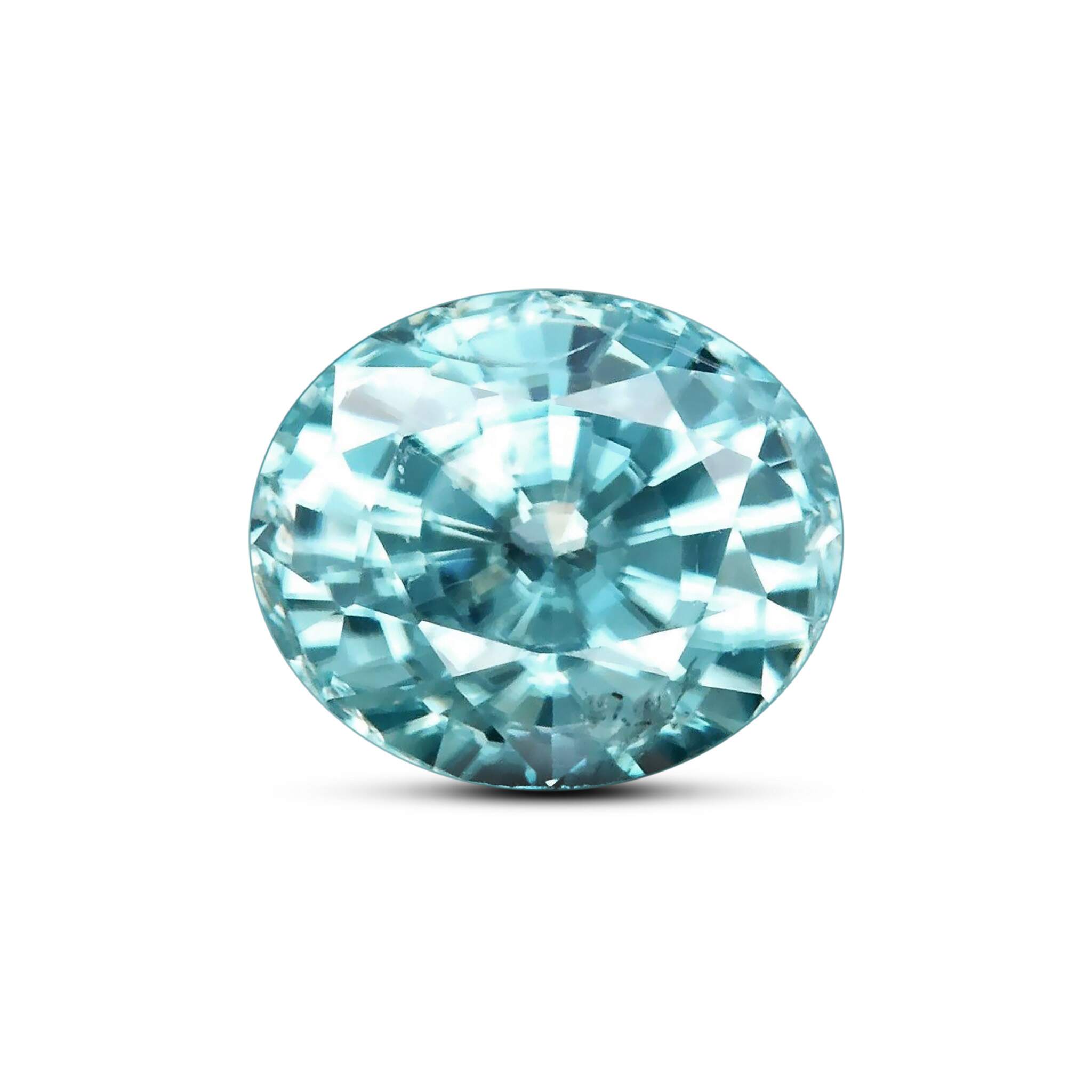 1.56 Carats - Natural Cambodia Oval Cut Medium Blue Zircon