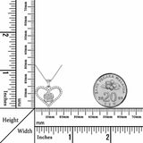 Eternal Heart White Ziconia Sterling Silver Brave Rose Necklace
