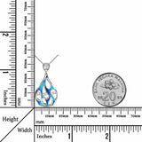 The Ocean of Star Enamel Zirconia Sterling Silver Dream Blue Necklace