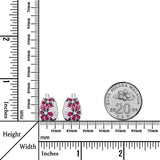 Delightful Flower Series Enamel Zirconia Sterling Silver Latch Back Earrings