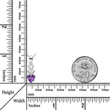 Methodical Natural Trillion Purple Amethyst Sterling Silver Necklace