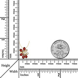 Cluster Artsy Natural Multiple Red Garnet Sterling Silver Necklace