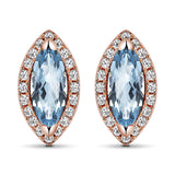 Fealty Natural Marquise Sky Blue Topaz Sterling Silver Stud Earrings