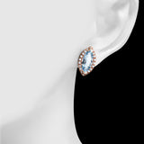 Fealty Natural Marquise Sky Blue Topaz Sterling Silver Stud Earrings
