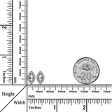 Fealty Natural Marquise Sky Blue Topaz Sterling Silver Stud Earrings