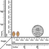 Fealty Natural Marquise Orangish Yellow Citrine Sterling Silver Stud Earrings