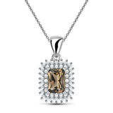 Irreplaceable Natural Octagon Smoky Quartz Sterling Silver Elegant Necklace
