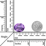 21.37 Carats - Natural Good Size Brazil Oval Purple Amethyst