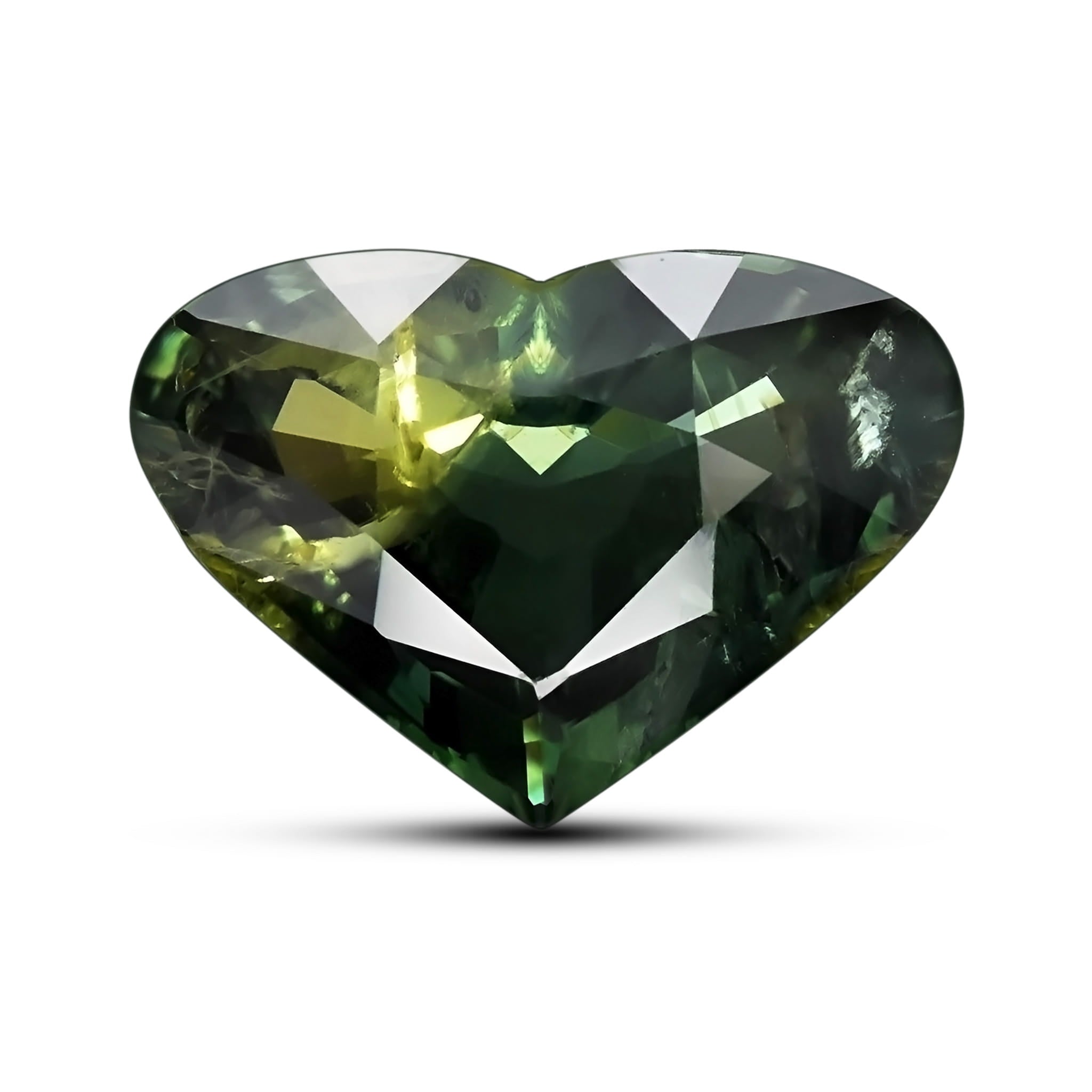 3.38 Carats - Certificate Natural Unheated Yellow Green Sapphire