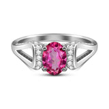 Elegant Paramount Natural Pink Topaz Sterling Silver Ring