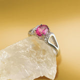 Elegant Paramount Natural Pink Topaz Sterling Silver Ring
