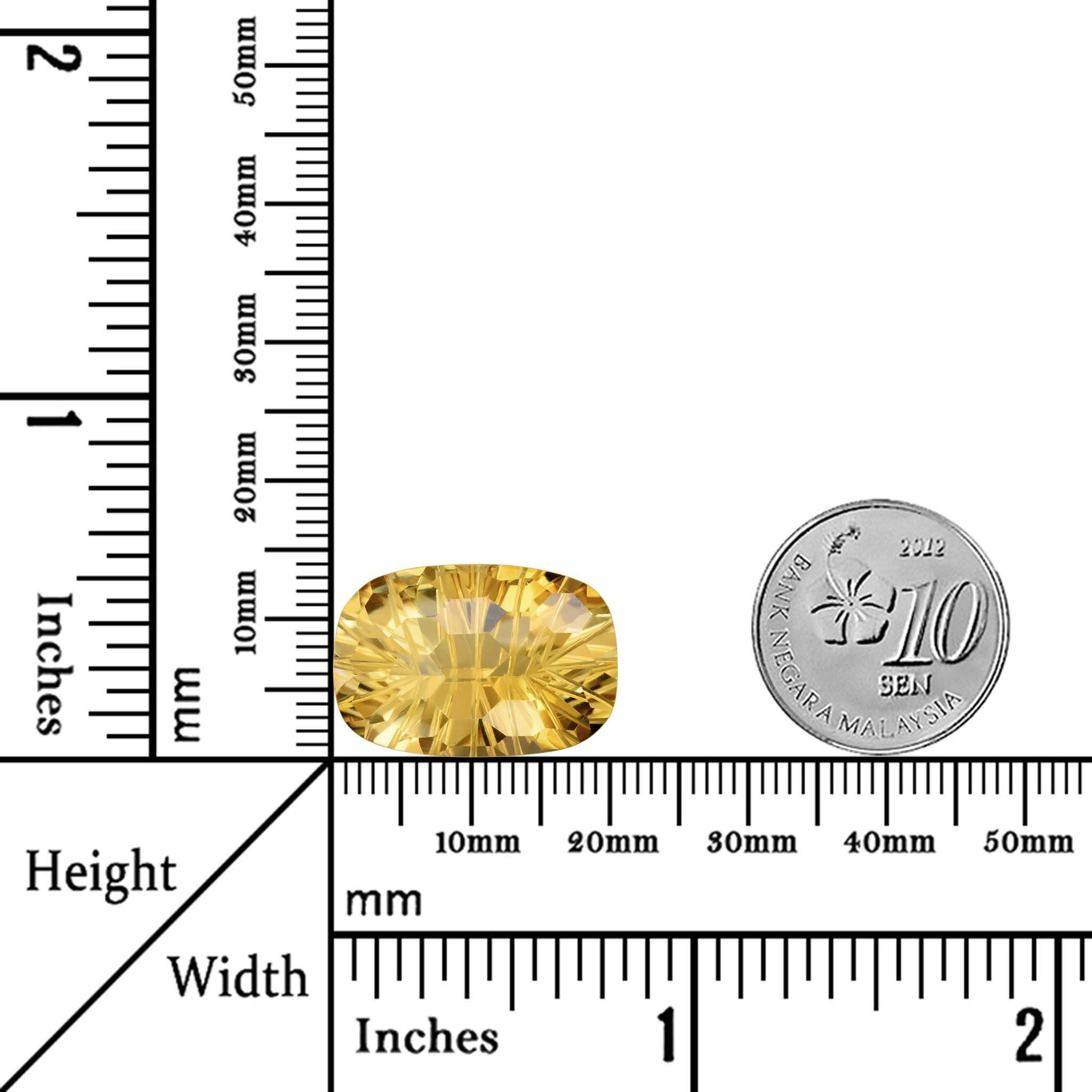 16.08 Carats - Natural Unheated Beehive Golden Yellow Citrine