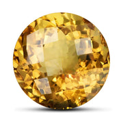 9.30 Carats - Natural Round Checkerboard Golden Yellow Citrine