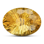 16.76 Carats - Natural Unheated Oval Beehive Golden Yellow Citrine