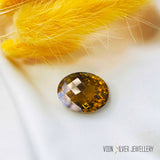 15.42 Carats - Certificate Natural Africa Checkerboard Yellow Citrine