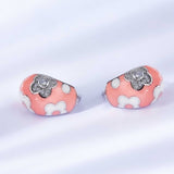 Marshmallow Cloud Enamel Zirconia Sterling Silver Adorable Earrings
